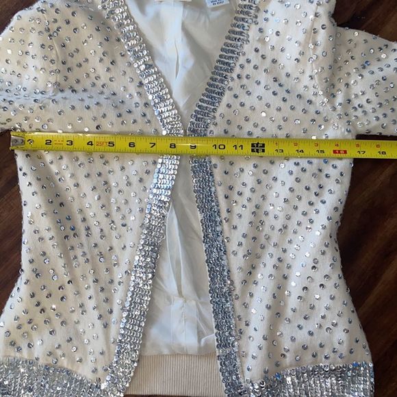 An Original Milly Of New York Silver Sequence Cardigan - Picture 12 of 13